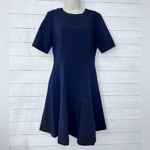 Banana Republic Structured Zip Back Short Sleeve Fit & Flare Classic Size 6 💗